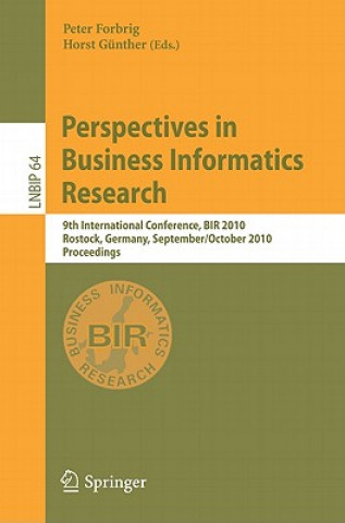 Kniha Perspectives in Business Informatics Research Peter Forbrig