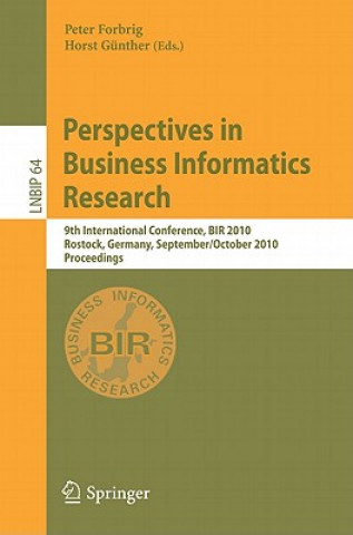 Book Perspectives in Business Informatics Research Peter Forbrig