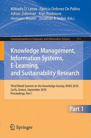 Kniha Knowledge Management, Information Systems, E-Learning, and Sustainability Research Miltiadis D. Lytras