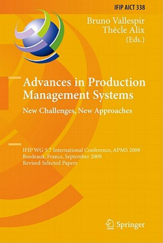 Carte Advances in Production Management Systems: New Challenges, New Approaches Bruno Vallespir