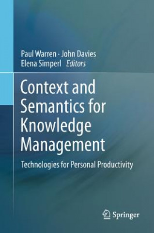 Buch Context and Semantics for Knowledge Management Paul Warren