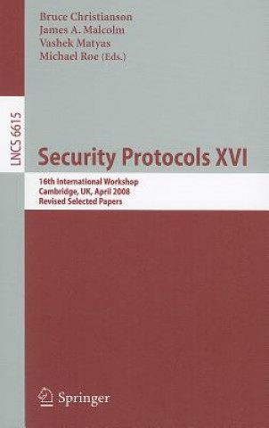 Book Security Protocols XVI Bruce Christianson