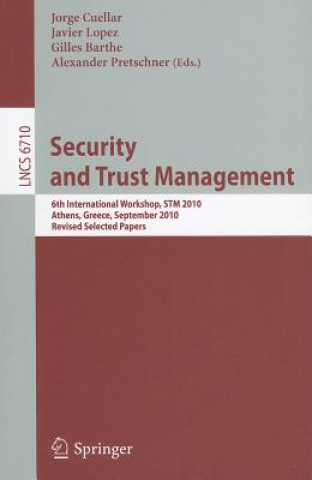 Könyv Security and Trust Management Jorge Cuellar