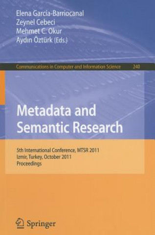 Könyv Metadata and Semantic Research Elena García-Barriocanal