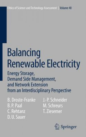 Könyv Balancing Renewable Electricity Bert Droste-Franke