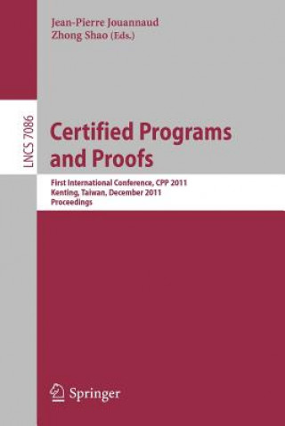 Книга Certified Programs and Proofs Jean-Pierre Jouannaud