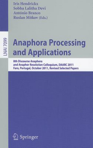 Könyv Anaphora Processing and Applications Iris Hendrickx