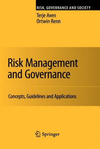 Könyv Risk Management and Governance Terje Aven