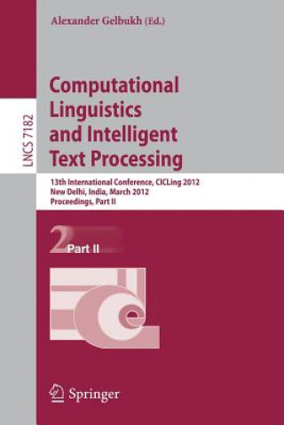 Buch Computational Linguistics and Intelligent Text Processing Alexander Gelbukh