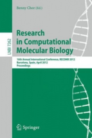 Kniha Research in Computational Molecular Biology Benny Chor