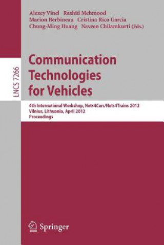 Kniha Communication Technologies for Vehicles Alexey Vinel