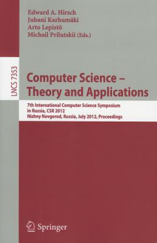 Carte Computer Science -- Theory and Applications Edward Hirsch