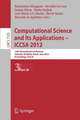 Carte Computational Science and Its Applications -- ICCSA 2012 Beniamino Murgante