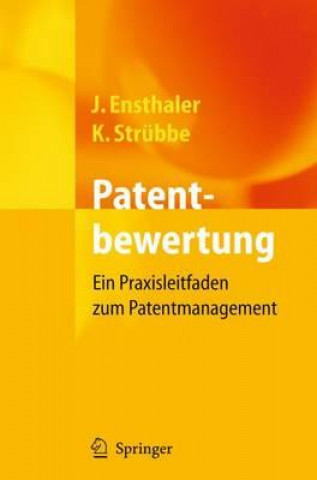 Książka Patentbewertung Jürgen Ensthaler