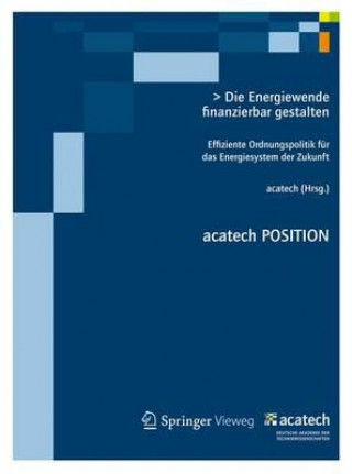 Buch Die Energiewende finanzierbar gestalten . . Acatech