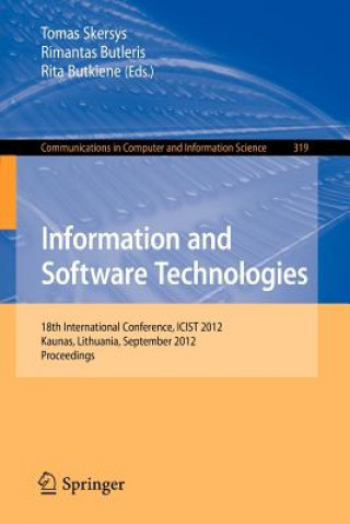 Kniha Information and Software Technologies Tomas Skersys