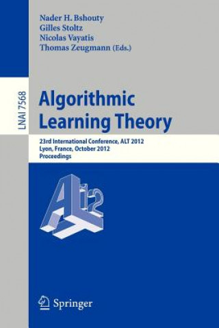 Könyv Algorithmic Learning Theory Nader H. Bshouty