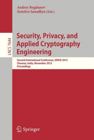 Kniha Security, Privacy, and Applied Cryptography Engineering Andrey Bogdanov