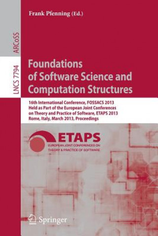 Kniha Foundations of Software Science and Computation Structures Frank Pfenning
