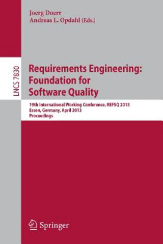 Könyv Requirements Engineering: Foundation for Software Quality Joerg Doerr