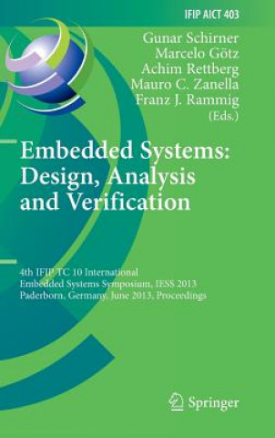 Könyv Embedded Systems: Design, Analysis and Verification Gunar Schirner