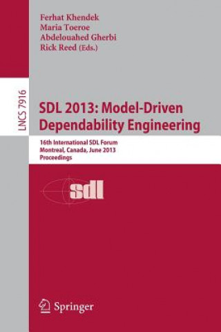 Könyv SDL 2013: Model Driven Dependability Engineering Ferhat Khendek