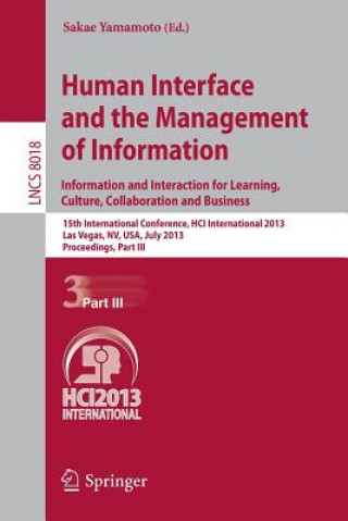 Könyv Human Interface and the Management of Information Sakae Yamamoto