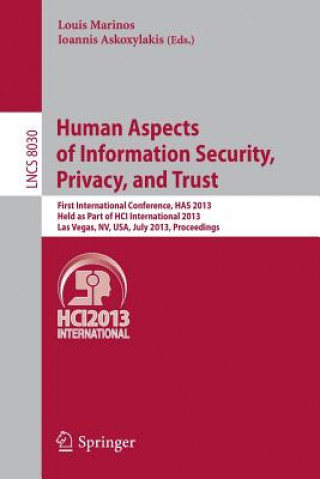 Könyv Human Aspects of Information Security, Privacy and Trust Louis Marinos