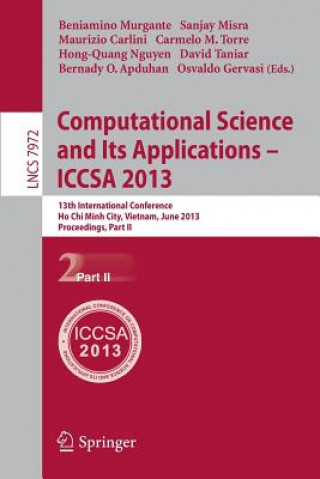 Livre Computational Science and Its Applications -- ICCSA 2013 Beniamino Murgante