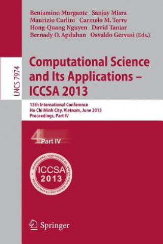 Könyv Computational Science and Its Applications -- ICCSA 2013 Bernady O. Apduhan