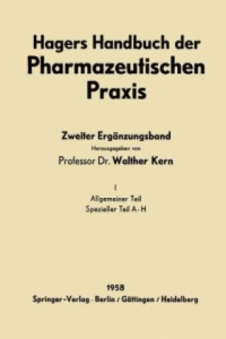 Kniha Hagers Handbuch der Pharmazeutischen Praxis Walther Kern