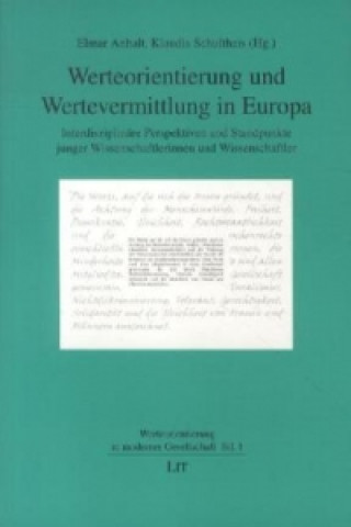 Könyv Werteorientierung und Wertevermittlung in Europa Elmar Anhalt