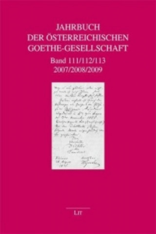 Kniha Jahrbuch der Österreichischen Goethe-Gesellschaft Band 111/112/113 - 2007/2008/2009 Herbert Zeman