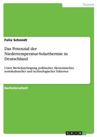 Kniha Potenzial der Niedertemperatur-Solarthermie in Deutschland Felix Schmidt