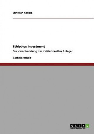 Kniha Ethisches Investment Christian Kißling