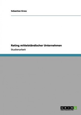 Kniha Rating mittelstandischer Unternehmen Sebastian Kress