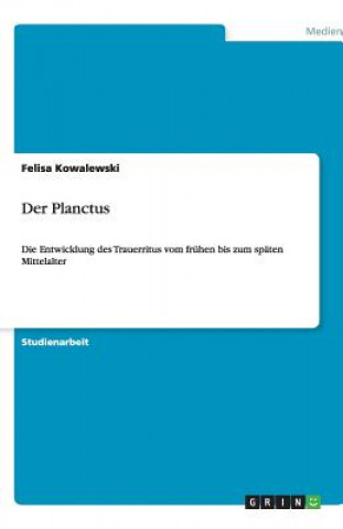 Libro Planctus Felisa Kowalewski