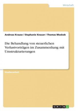 Carte Behandlung von steuerlichen Verlustvortragen im Zusammenhang mit Umstrukturierungen Andreas Krause