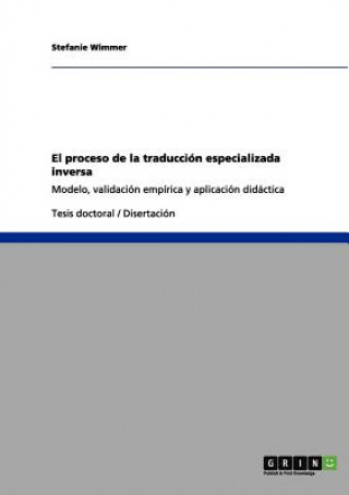 Kniha proceso de la traduccion especializada inversa Stefanie Wimmer