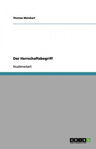 Buch Herrschaftsbegriff Thomas Meinhart