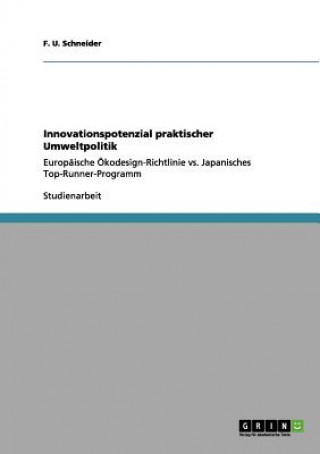 Kniha Innovationspotenzial praktischer Umweltpolitik F. U. Schneider