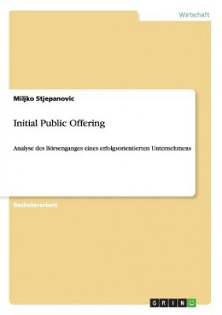 Carte Initial Public Offering Miljko Stjepanovic