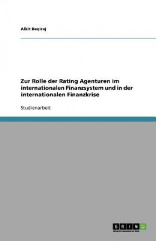 Kniha Zur Rolle der Rating Agenturen im internationalen Finanzsystem und in der internationalen Finanzkrise Alkit Beqiraj