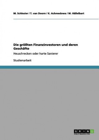 Könyv groessten Finanzinvestoren und deren Geschafte M. Schlesier