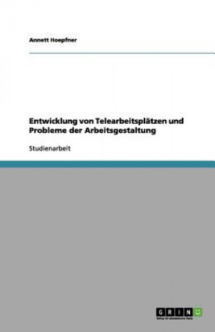 Könyv Entwicklung von Telearbeitsplatzen und Probleme der Arbeitsgestaltung Annett Hoepfner