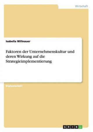 Carte Faktoren der Unternehmenskultur und deren Wirkung auf die Strategieimplementierung Isabella Willnauer