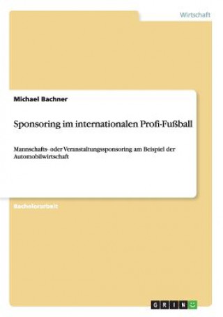 Kniha Sponsoring im internationalen Profi-Fussball Michael Bachner