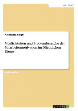 Kniha Moeglichkeiten und Problembereiche der Mitarbeitermotivation im oeffentlichen Dienst Alexandra Flügel