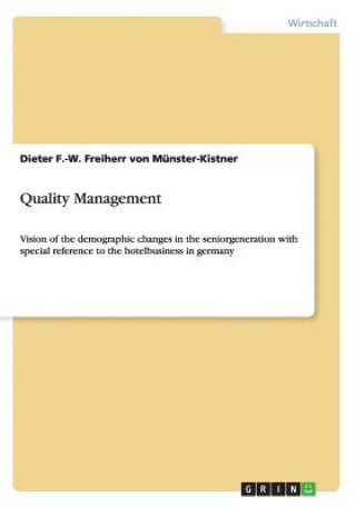 Kniha Quality Management Dieter F.-W. Freiherr von Münster-Kistner