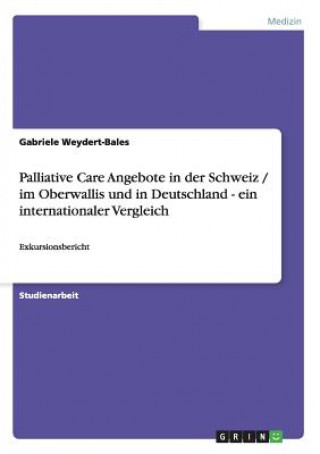 Carte Palliative Care Angebote in der Schweiz / im Oberwallis und in Deutschland - ein internationaler Vergleich Gabriele Weydert-Bales